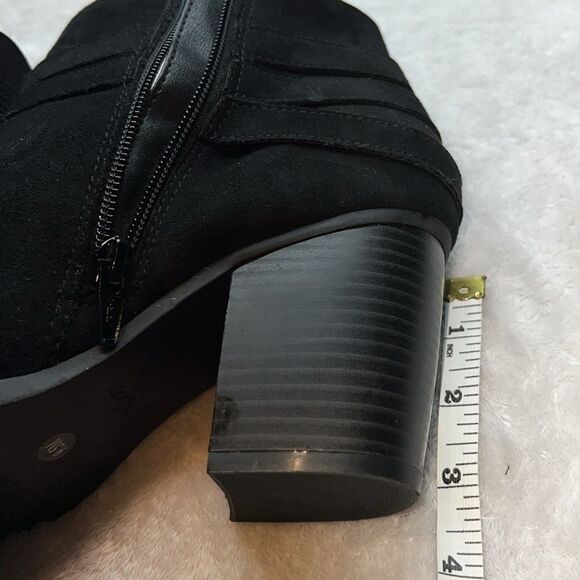 Zolaa 9.5 Block-Heel Booties Western Zip up Booties - Picture 10 of 13